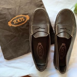 Tod's Brown Leather Mocassins